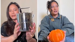 Nggak Expect! Tara Basro Bawa Rantang Makan hingga Labu di Dalam Tas