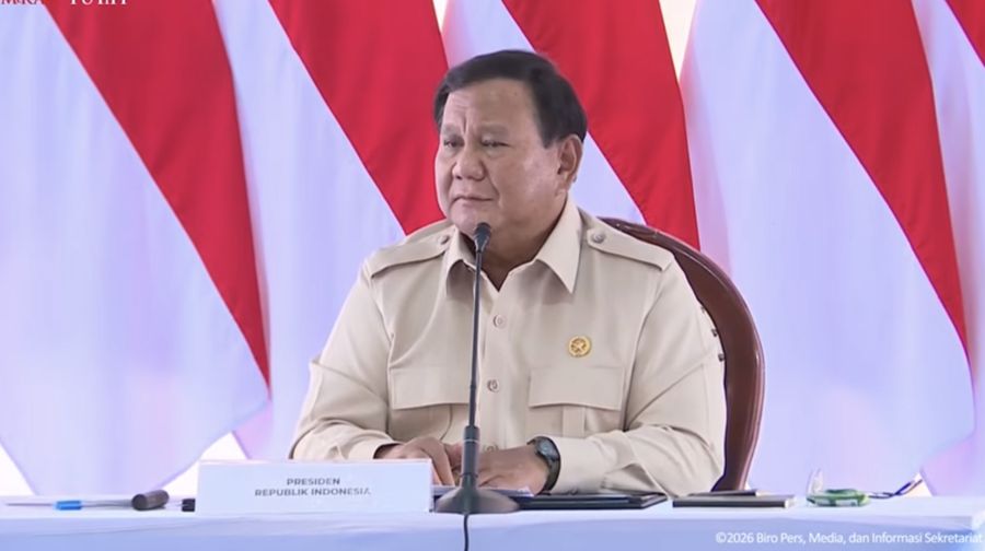 Presiden Prabowo Tinjau Pembangunan Rumah Hunian Danantara, Aceh Tamiang, 1 Januari 2026. (Tangkapan layar youtube Setpres RI)