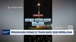 Video: Pengunjung Monas di Tahun Baru 2026 Membludak