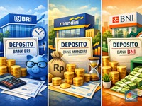 Daftar Terbaru Bunga Deposito Mandiri, BRI & BNI per 5 Januari 2026