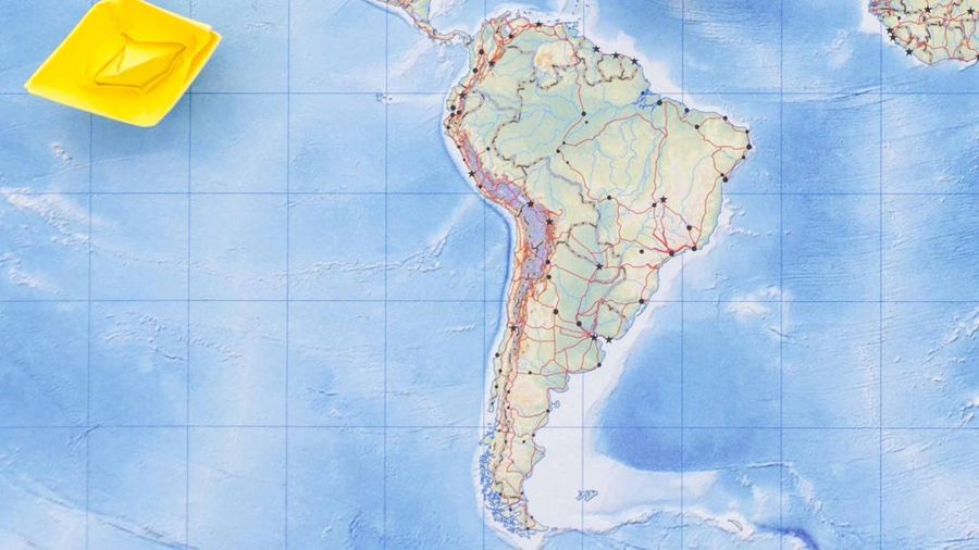 Ilustrasi peta Amerika Selatan. (Dok. Freepik)