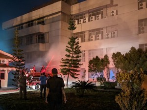 Kantor Bupati Inhil Terbakar!