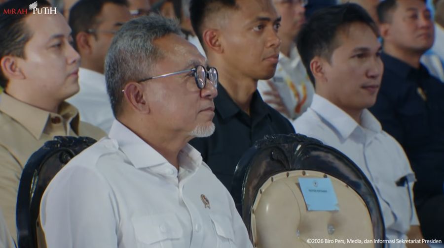 Panen Raya dan Pengumuman Swasembada Pangan, Karawang, Jawa Barat, Rabu (7/1/2026). (Tangkapan layar Youtube Setpres RI)