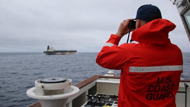 Potret AS Sita Tanker Rusia terkait Venezuela di Samudra Atlantik
