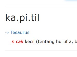 Arti Kata Kapitil, Galgah, dan Palum di KBBI Terbaru 2026