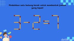 Butuh Ketelitian Super, Pindahkan Batang Korek Ini agar Hitungannya Benar!