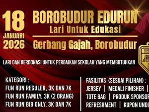 Borobudur Edu Run 7 Ajak Masyarakat Berlari Sambil Berkontribusi Sosial