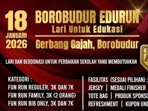 Lari Sehat Sekaligus Dukung Pendidikan di Magelang, Ikuti Borobudur Edu Run 7