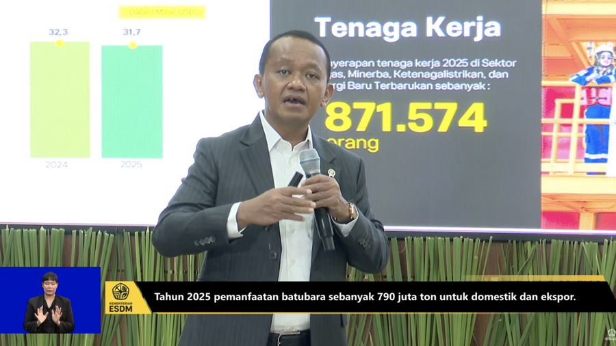 Konpres pencapaian kinerja Kementerian ESDM tahun 2025. (Tangkapan layar Youtube ESDM)