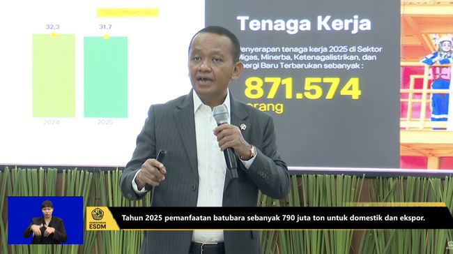 Bahlil: Produksi Batu Bara 2026 Dipangkas Jadi Sekitar 600 Juta Ton!