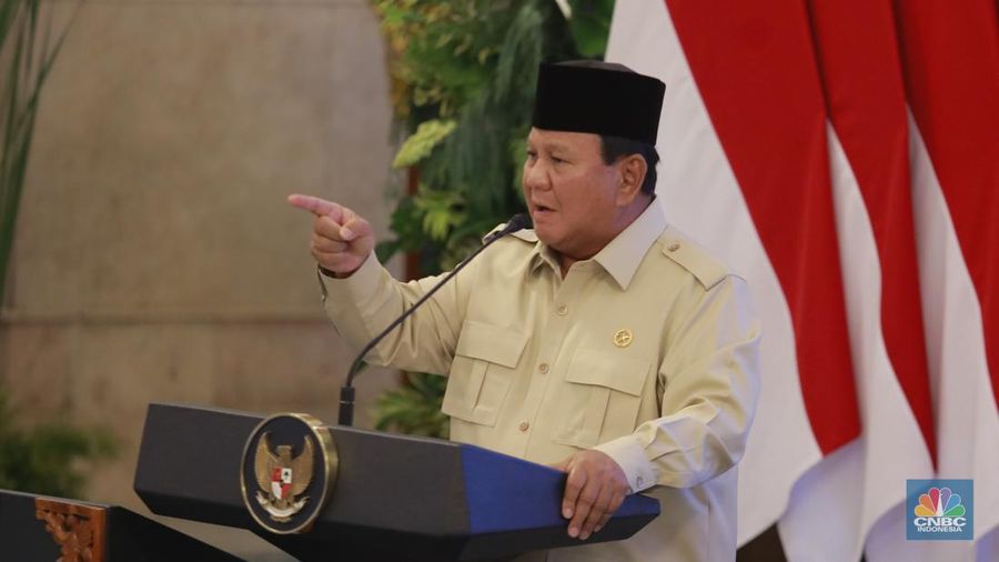 Presiden RI Prabowo Subianto memberi sambutan pada acara penghargaan berupa bonus kepada atlet SEA Games ke-33, Jakarta, Kamis (8/1/2026).