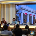 Plt Pejabat Perlindungan WNI (PWNI) Kementerian Luar Negeri (Kemlu) Heni Hamidah memberi keterangan pers soal WNI terjebak di Yaman, Kamis  (8/1/2026). (CNBC Indonesia/Thea Fathanah)