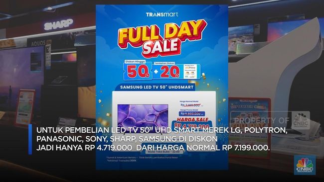 Video: Diskon Awal di Transmart! TV LED Layar Lebar Banting Harga