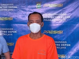 Potret Pembunuh Pria di Depok Kini Berbaju Tahanan dan Diborgol