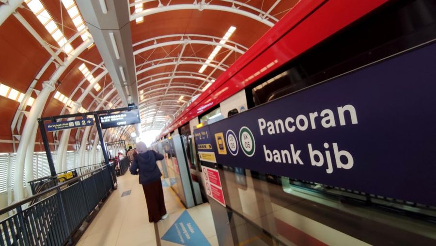 Stasiun LRT Pancoran Bank BJB. (Dok. Detikcom/Rachman Haryanto)