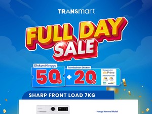 Banjir Diskon, Mesin Cuci Front Load 7 Kg Semurah Ini di Transmart Full Day Sale