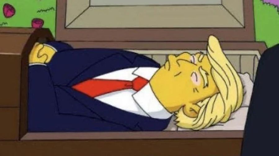 Trump meininggal dalam The Simpsons. (Dok. Istimewa)