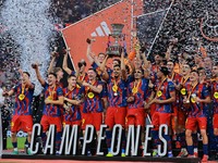 Momen Barcelona Juara PIala Super Spanyol Usai Libas Real Madrid