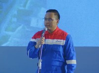 Direktur Utama PT Pertamina (Persero), Simon Aloysius Mantiri dalam Peresmian Infrastruktur Energi Terintegrasi Pertamina RDMP Balikpapan, Kalimantan Timur, Senin (12/1/2026). (Tangkapan Layar Youtube/KementerianESDM)
