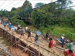 Jembatan Alternatif Musi Rawas-PALI dalam Perbaikan, Warga Diminta Waspada