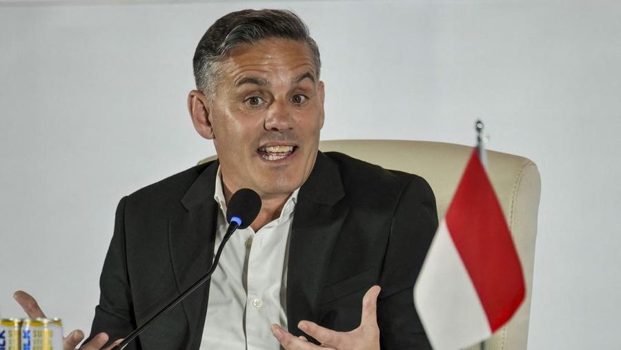 PSSI resmi memperkenalkan John Herdman ke publik sebagai pelatih Timnas Indonesia di Ballroom 1 Hotel Mulia, Jakarta, Selasa (13/1/2026). (Dok. PSSI)