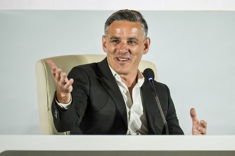 PSSI resmi memperkenalkan John Herdman ke publik sebagai pelatih Timnas Indonesia di Ballroom 1 Hotel Mulia, Jakarta, Selasa (13/1/2026). (Dok. PSSI)