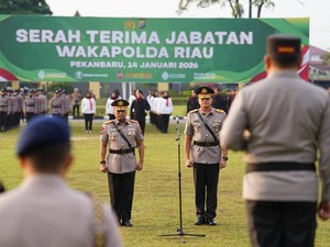 Kapolda Riau Pimpin Sertijab, Wakapolda Resmi Dijabat Brigjen Hengki Haryadi