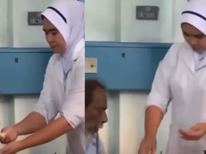 Viral! Perawat Suapi Pasien dengan Tangannya Menyentuh Hati Netizen