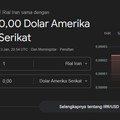 Rial Iran Tiba-tiba Tak Ada Harganya, Google Langsung Merah