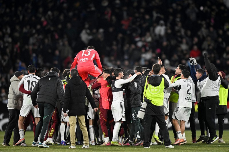 Laga Albacete melawan Real Madrid dalam Copa Del Rey di Estadio Carlos Belmonte, Albacete, Rabu (14/1/2026). (REUTERS/Pablo Morano)