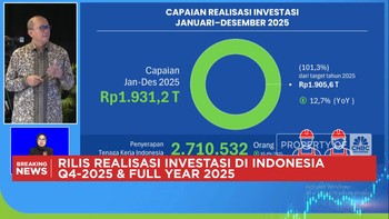 Video: Realisasi Investasi 2025 Melebihi Target, Capai Rp 1.931,2 T