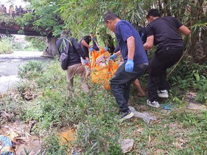 Geger Penemuan Mayat Pria di Pinggir Sungai Pematangsiantar