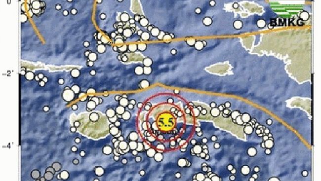 Gempa M 5,5 Guncang Maluku Pagi Ini, Begini Keterangan BMKG