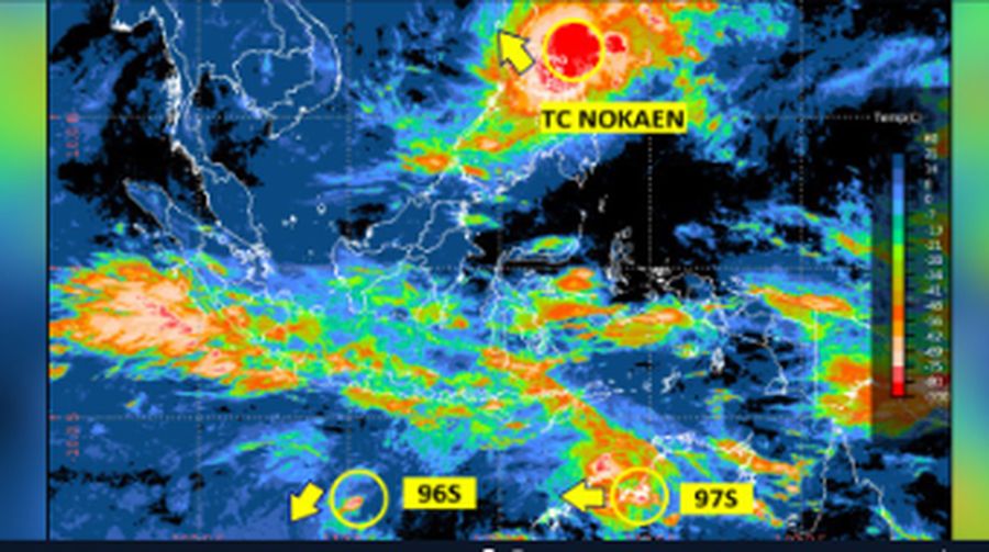 Siklon Tropis Nokaen Terpantau 17 Januari 2026. (Dok Instagram BMKG)