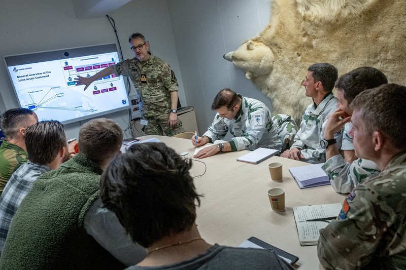 European soldiers attend a briefing during a military exercise in Nuuk, Greenland, in this handout image released on January 16, 2026. Danish Defence/Handout via REUTERS    THIS IMAGE HAS BEEN SUPPLIED BY A THIRD PARTY. NO RESALES. NO ARCHIVES. MANDATORY CREDIT
