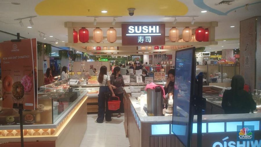 Fresh oishiwa di Transmart Kokas, Minggu, 18/1. (CNBC Indonesia/Elga)