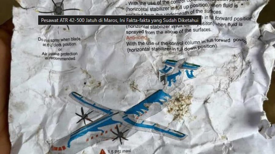 Sejumlah potongan puing yang diduga Pesawat ATR 400 milik Indonesia Air Transport ditemukan di puncak bulusaraung, Sabtu (17/1/2026). (Dok. Istimewa)