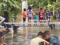 Status Awas, Tinggi Muka Air Sungai Citarum Terus Meningkat