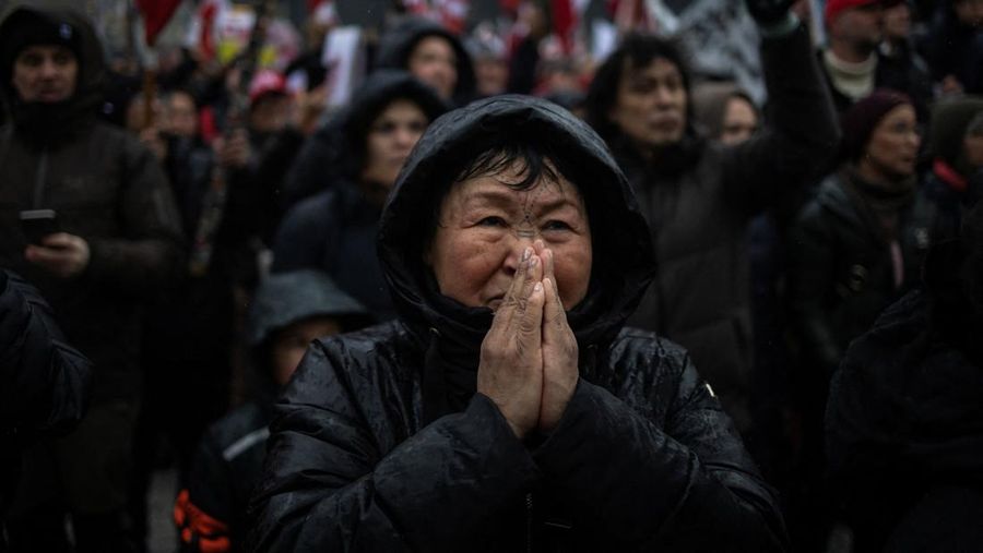 People attend a protest against U.S. President Donald Trump’s demand that the Arctic island be ceded to the U.S., calling for it to be allowed to determine its own future, in Nuuk, Greenland, January 17, 2026. REUTERS/Marko Djurica
