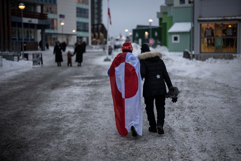 People attend a protest against U.S. President Donald Trump&rsquo;s demand that the Arctic island be ceded to the U.S., calling for it to be allowed to determine its own future, in Nuuk, Greenland, January 17, 2026. REUTERS/Marko Djurica
