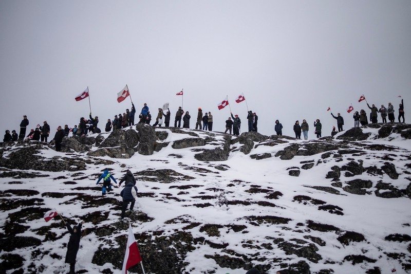 People attend a protest against U.S. President Donald Trump&rsquo;s demand that the Arctic island be ceded to the U.S., calling for it to be allowed to determine its own future, in Nuuk, Greenland, January 17, 2026. REUTERS/Marko Djurica