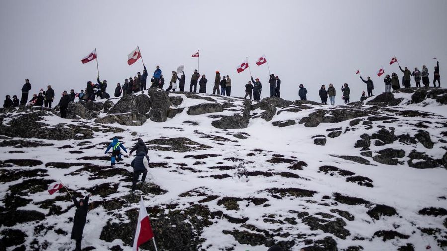 People attend a protest against U.S. President Donald Trump’s demand that the Arctic island be ceded to the U.S., calling for it to be allowed to determine its own future, in Nuuk, Greenland, January 17, 2026. REUTERS/Marko Djurica