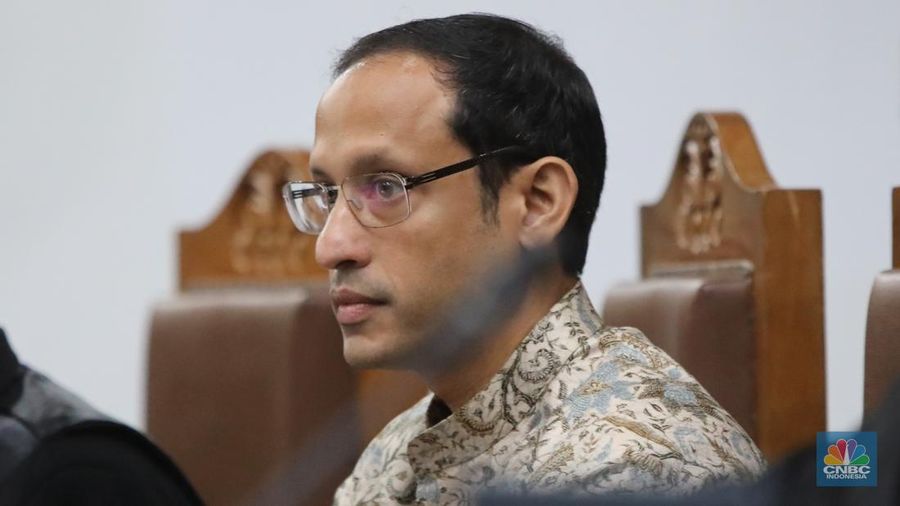 Foto: Mantan Menteri Pendidikan, Kebudayaan, Riset, dan Teknologi Nadiem Anwar Makarim. (CNBC Indonesia/Faisal Rahman)