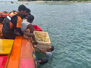 5 ABK Nelayan Terdampar di Pulau Segama Lampung Timur Dievakuasi Petugas