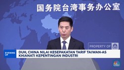 Video:China: Kesepakatan Tarif Taiwan-AS Khianati Kepentingan Industri