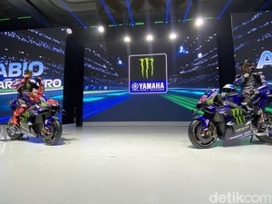 Tim MotoGP Yamaha Resmi Rilis YZR-M1 Mesin V4 di Jakarta