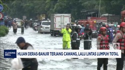 Video: Hujan Deras-Banjir Terjang Cawang, Lalu Lintas Lumpuh Total