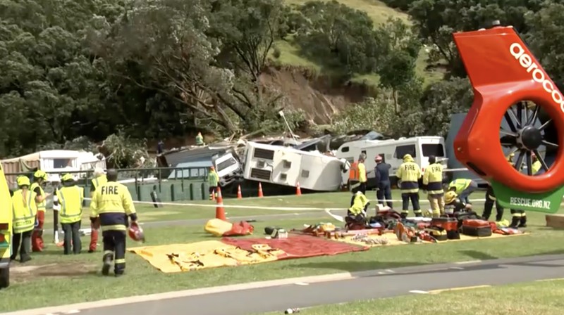 An aerial view of an area affected by a landslide triggered by heavy rains, in Mount Maunganui, New Zealand January 22, 2026, in this screengrab obtained from a social media video. Amy Till/via REUTERS  THIS IMAGE HAS BEEN SUPPLIED BY A THIRD PARTY. MANDATORY CREDIT. NO RESALES. NO ARCHIVES. REFILE - CORRECTING YEAR FROM