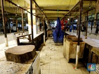 Penampakan 55 Lapak Daging Kosong-Lengang Efek Pedagang Setop Jualan