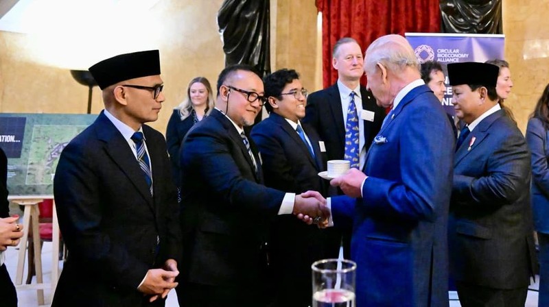 Raja Charles bersama Presiden Indonesia Prabowo Subianto saat audiensi di Clarence House di London, Inggris, 21 Januari 2026. (Sekretariat Presiden RI)